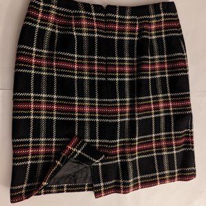 Wool Plaid  Skirt